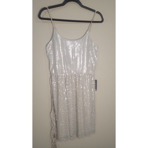 Express Champagne Beige Sequin Dress – Size M – NWT - Picture 3 of 8